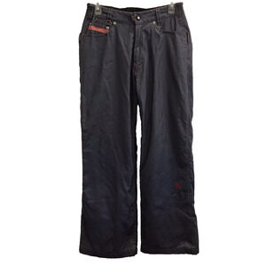 Betty Rides Ski Snowboard Snow Pants Denim Look Pockets Womens Size Small